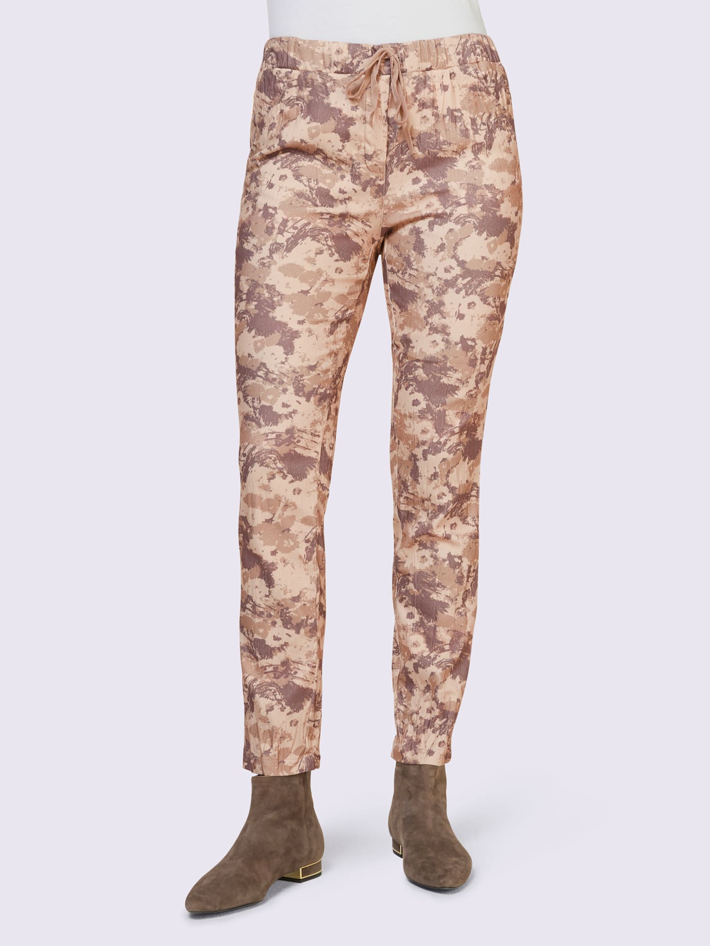 Pantalon imprimé ceinture élastique confortable
