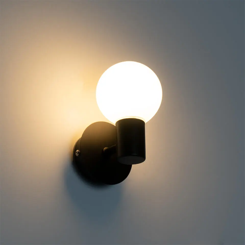 Qazqa wandlampen cederic zwart g9