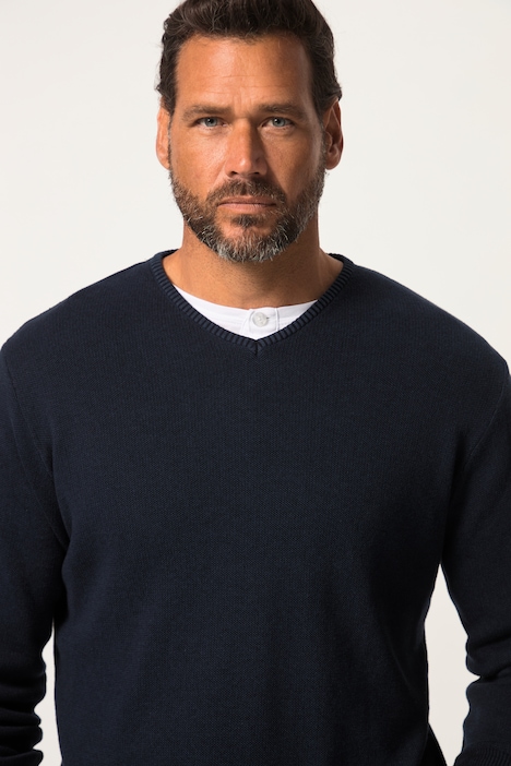 JP 1880 Pullover, CashmereTouch-Feinstrick, V-Ausschnitt, bis 8 XL