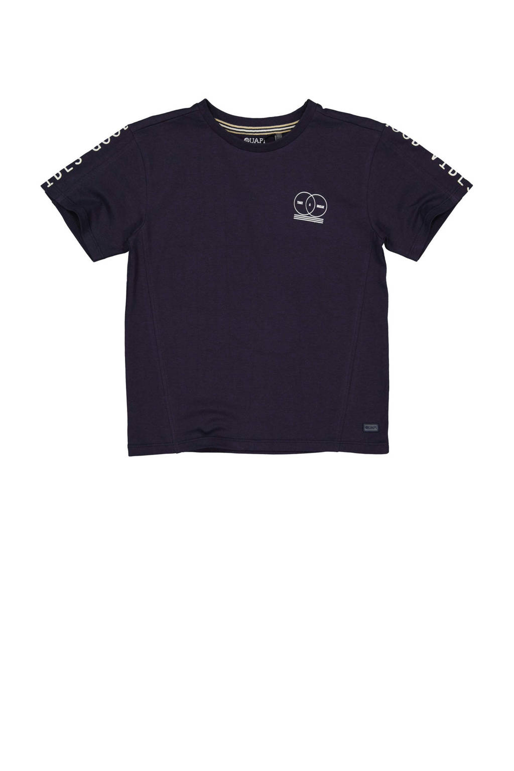 Quapi T-shirt BICKER donkerblauw/wit