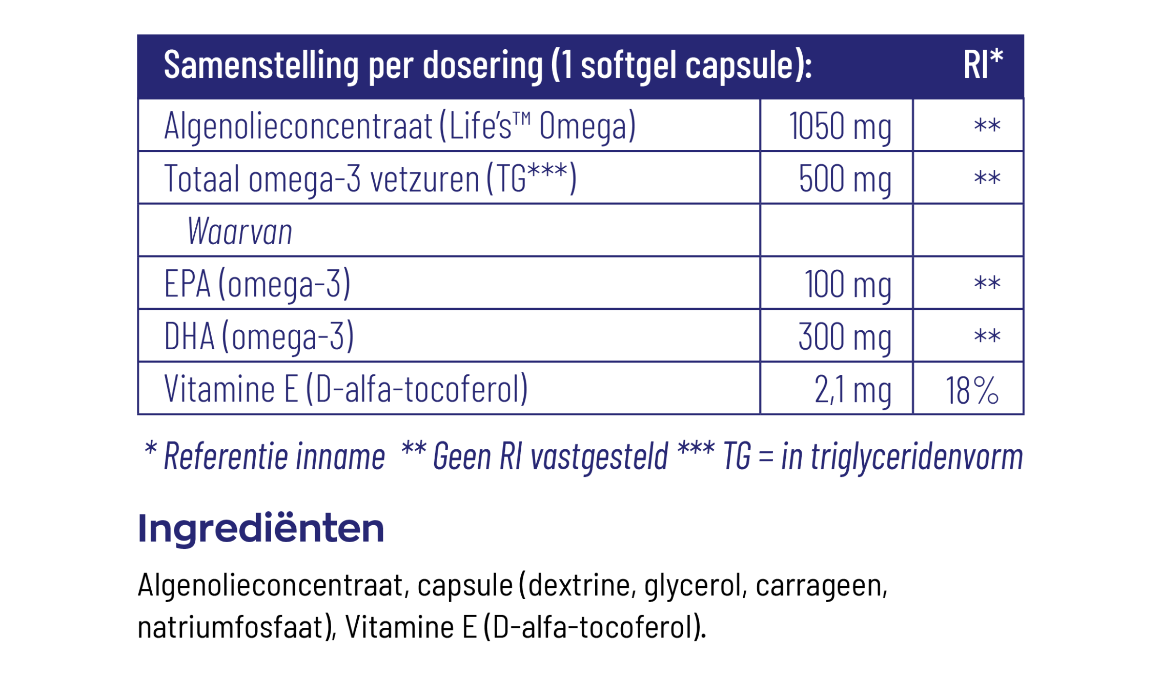 Vegan Omega-3 1000 TG