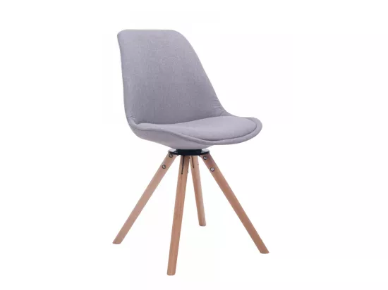 Chaise de conférence - Tissu & Bois - Gris - Troyes