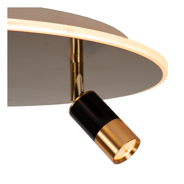 Lucide Jubel 3 plafondlamp LED Ø48 goud