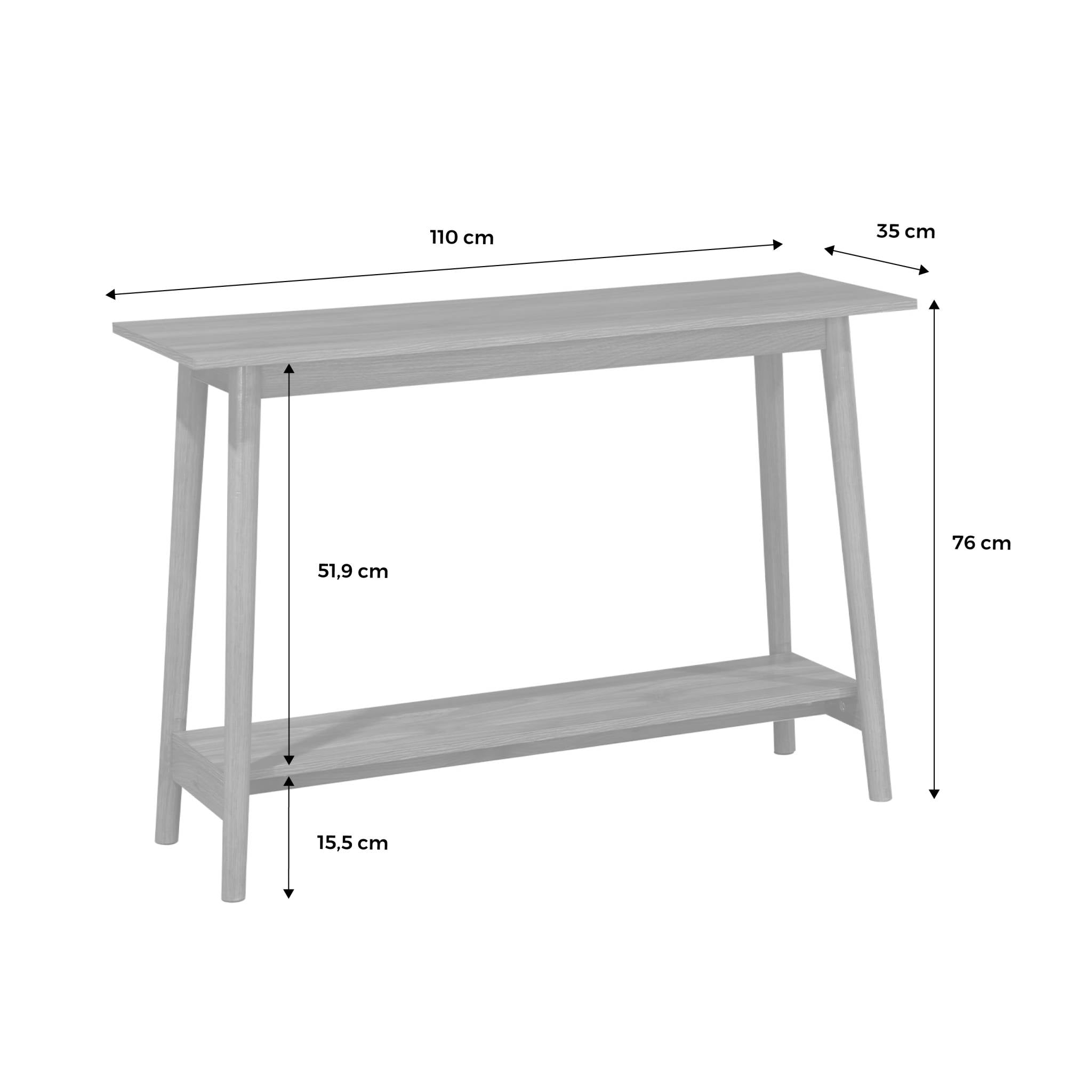 sweeek - Scandinavische sidetable met walnotenhoutdecor