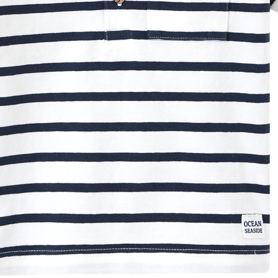 Topomini Baby Poloshirt mit Bio-Baumwolle weiss / dunkelblau