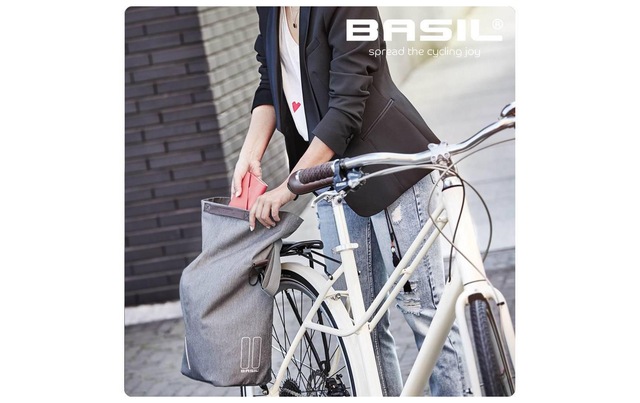 Basil Gepäckträgertasche »Shopper grau«