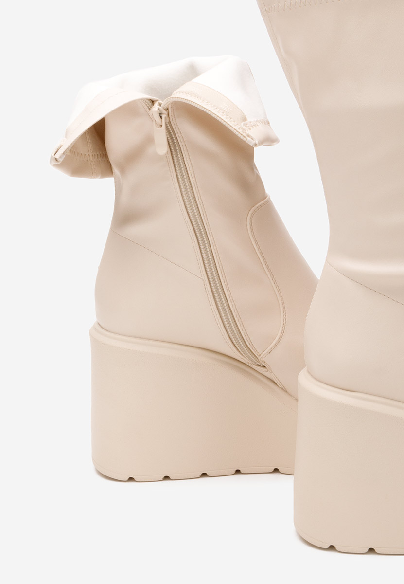 Bottines à plateforme beige Rozlin V2