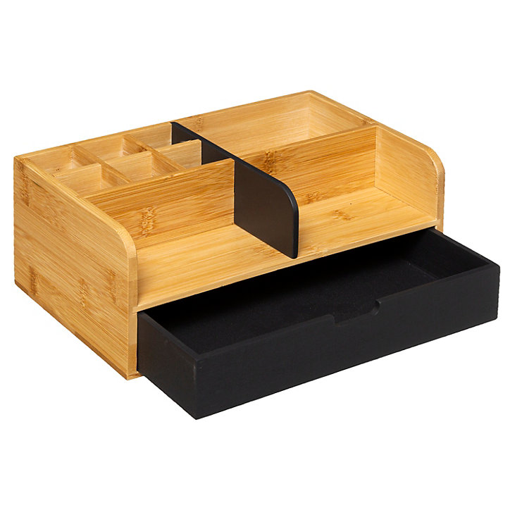 Organiseur pour salle de bains Modern effet bambou