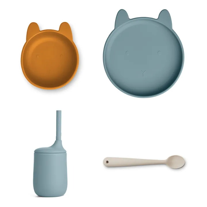 Liewood Set vaisselle Cathy Lapin - Set de 4 | Marron