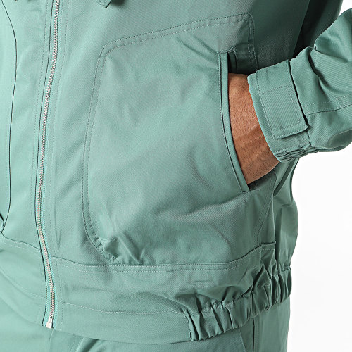 Ensemble Veste Zippée Capuche Et Pantalon Cargo Vert
