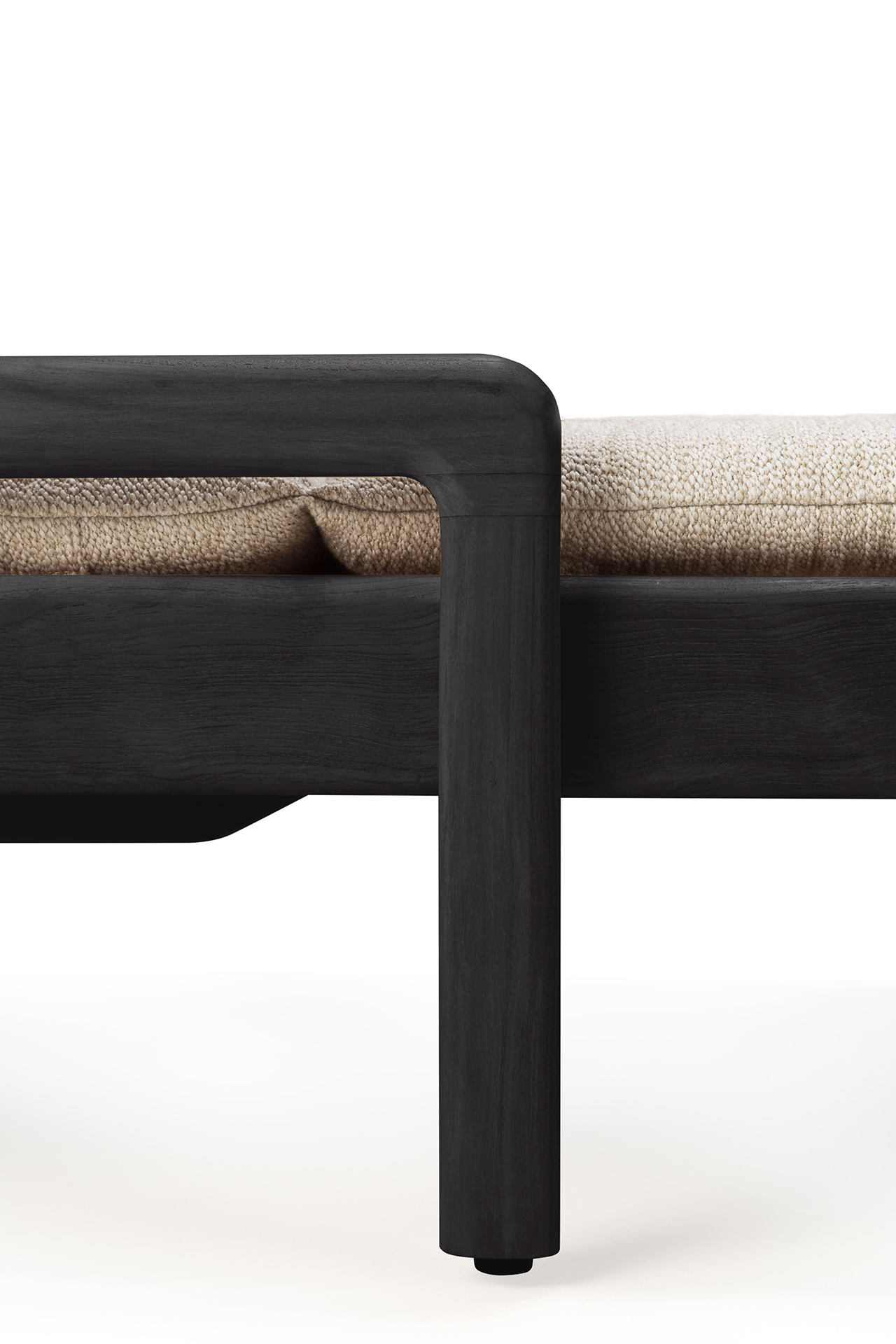 Dun kussen voor teak Jack adjustable lounger zwart - naturel