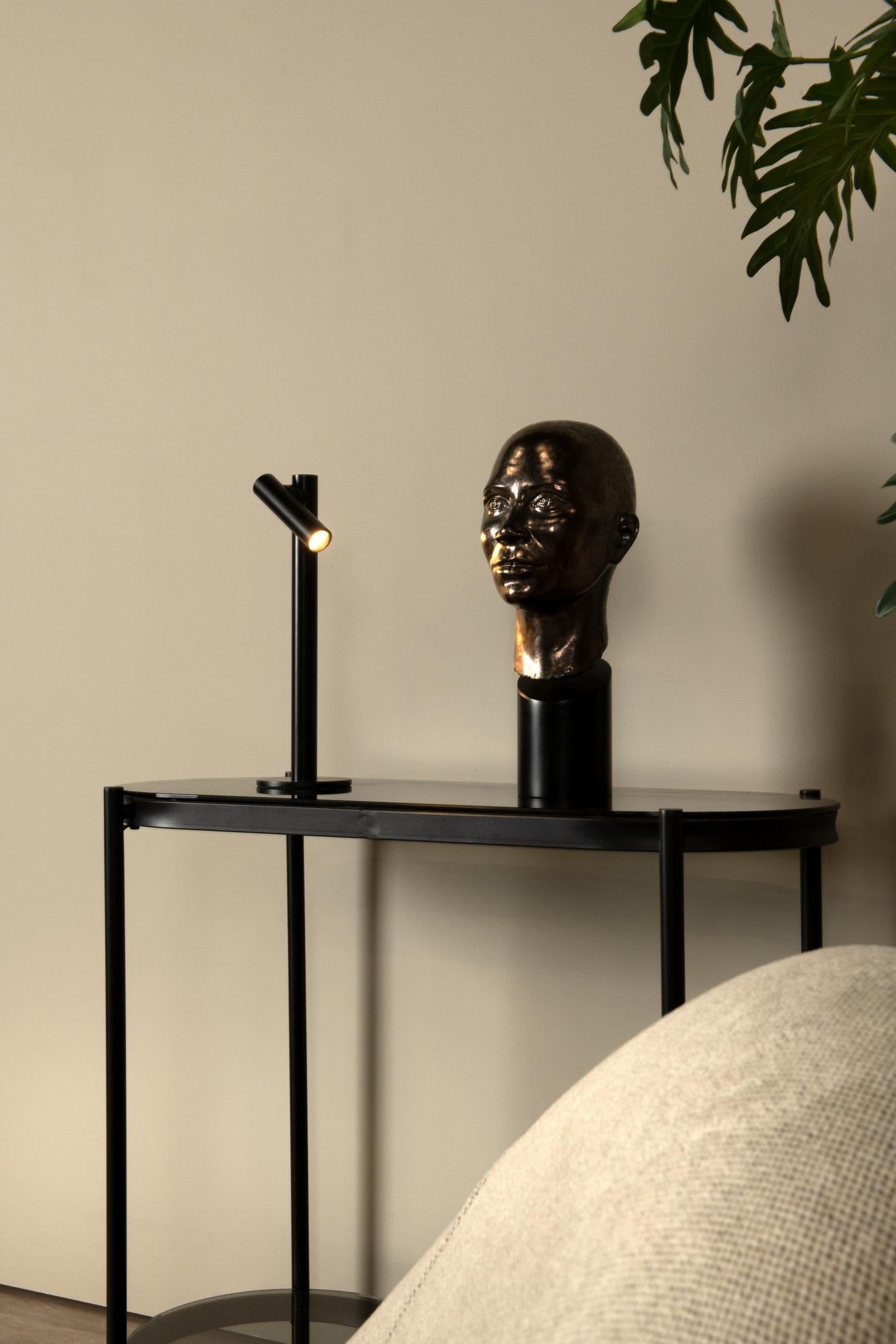 Antrim tafellamp LED oplaadbaar IP54 zwart