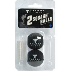 Balle de squash, moyen, blister de 2, noir