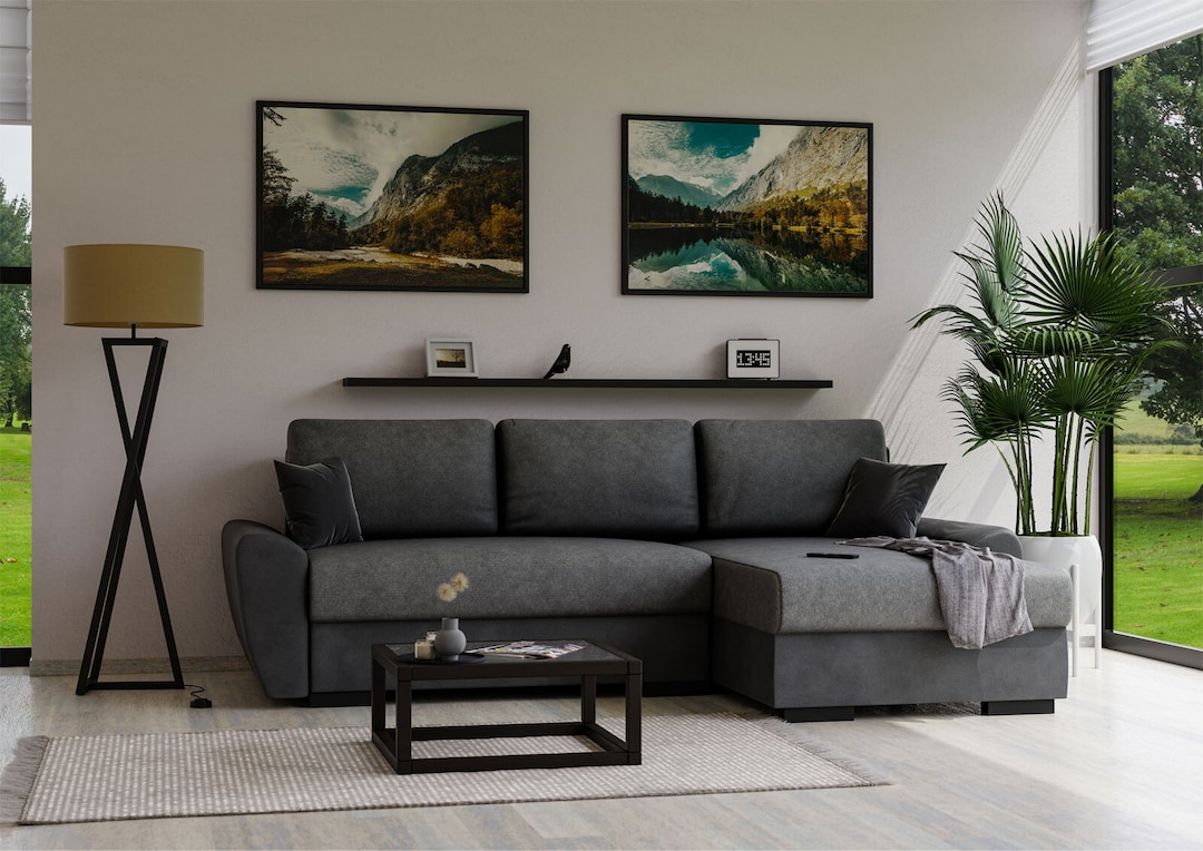 EcksofaToulous, Liegefläche 201 x 122/142 cm