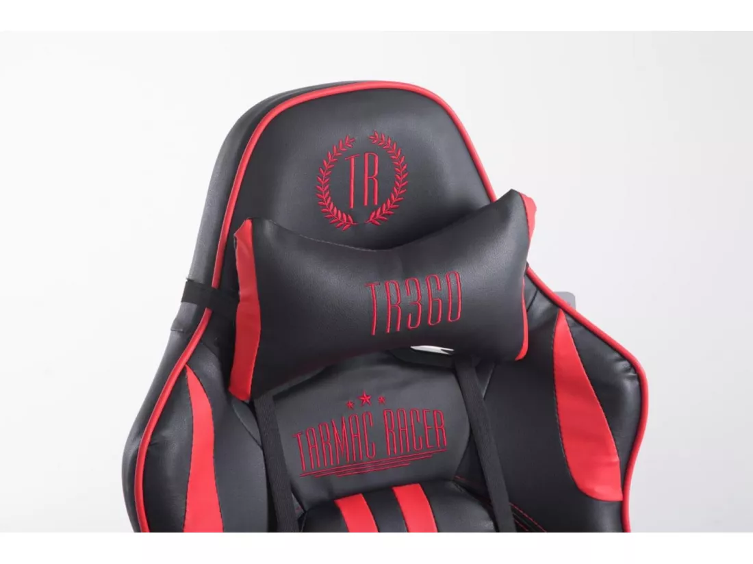 Chaise de bureau - Similicuir - Noir / Rouge - Limit