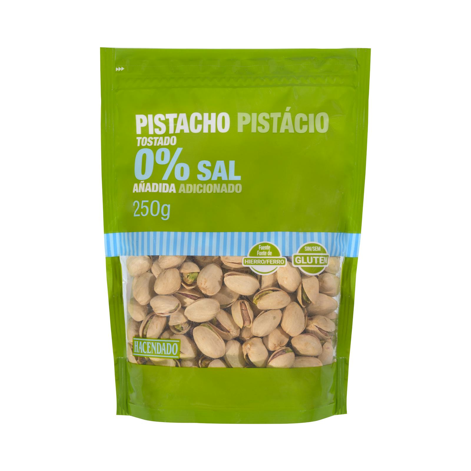Pistaches grillées Hacendado 0% sel ajouté