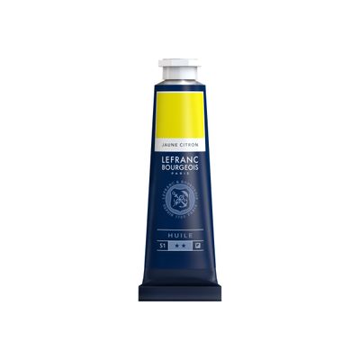 Lefranc Bourgeois - Peinture à l'huile - jaune citron - 40 ml