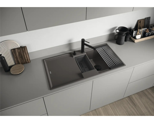 Blanco keukenkraan met handdouche ALTA-S II mat zwart 527553