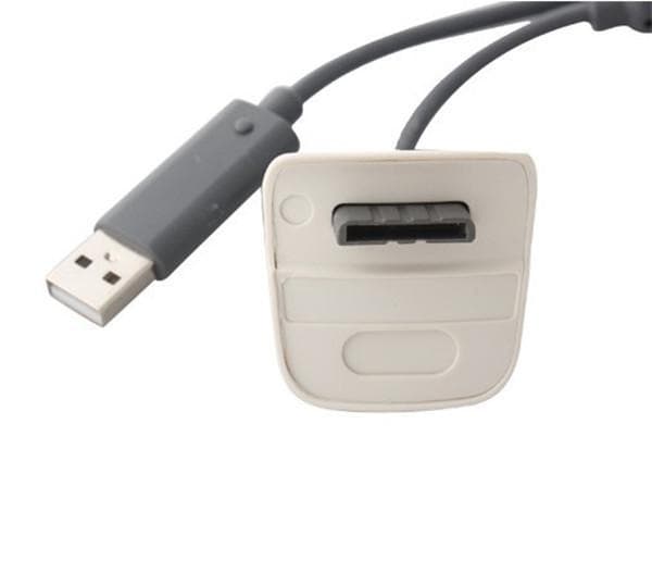 Xbox 360 spille- og ladekabel (hvit)