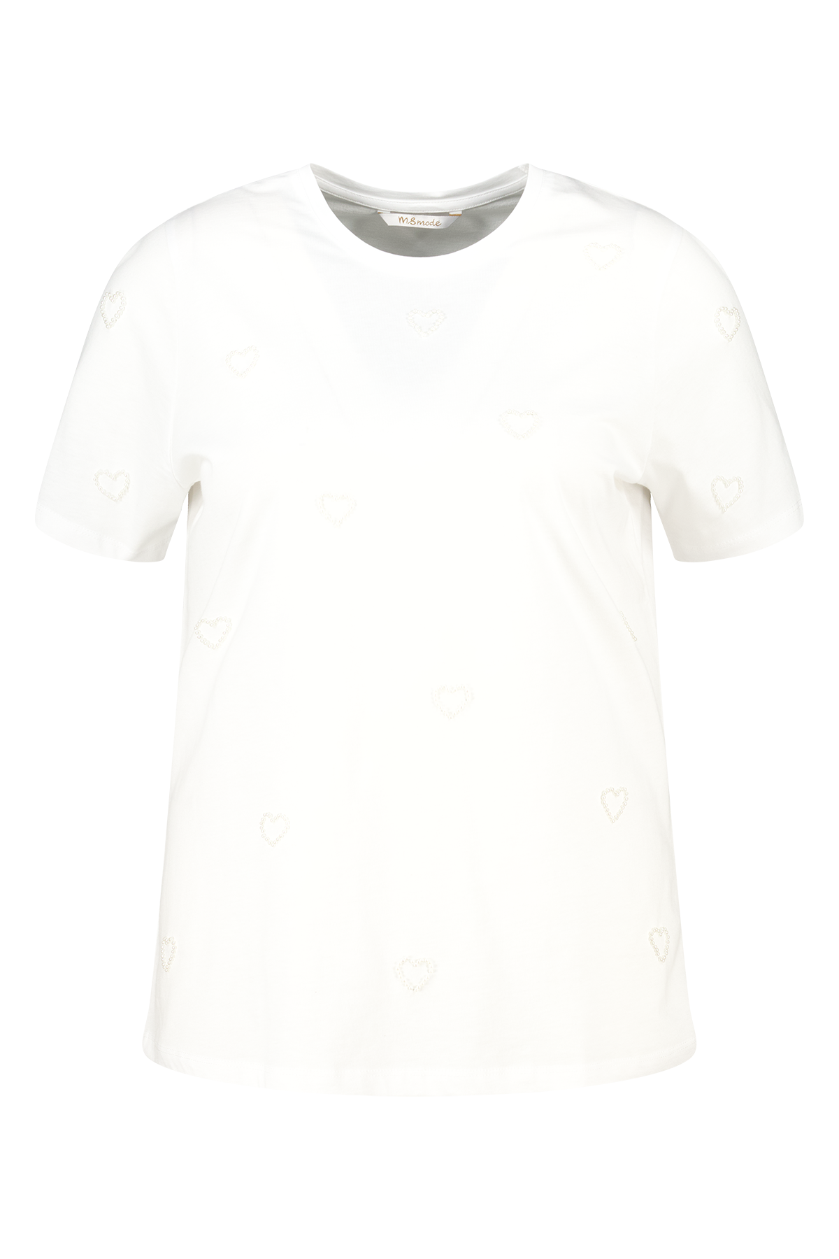 T-shirt met hartjes Wit