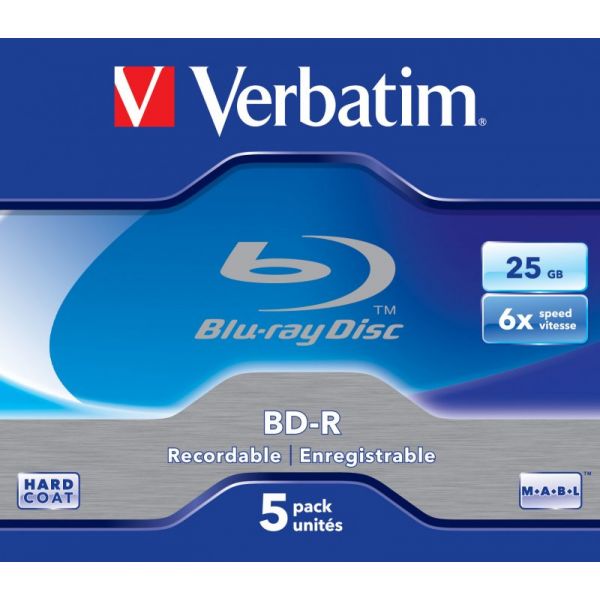 Verbatim BD-R 25Gb Single Layer 6x (5 Un) - 43715