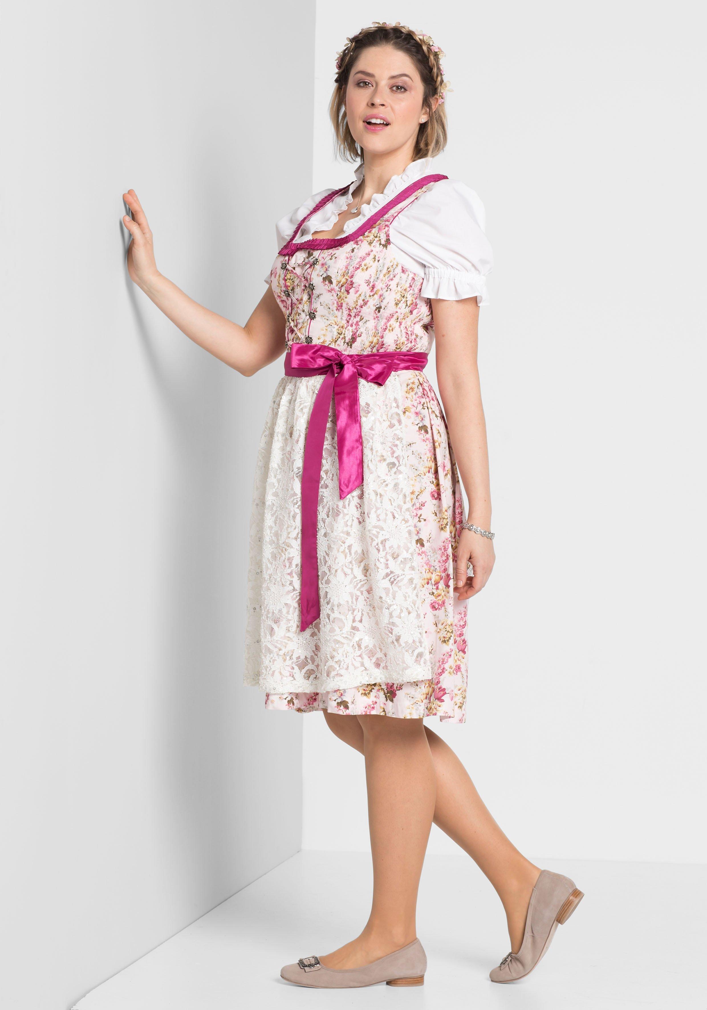 Dirndl mit Schürze und Bluse 3tlg.