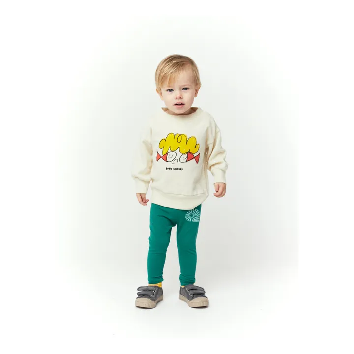 Bobo Choses Exclusivité Bobo Choses x Smallable - Sweat Coton Bio Poissons Bébé | Ecru