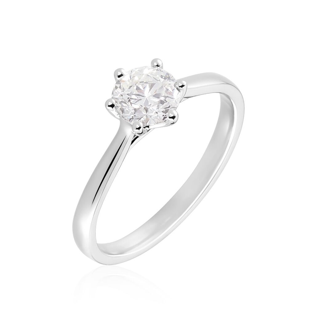 Bague Solitaire Athena Or Blanc Diamant