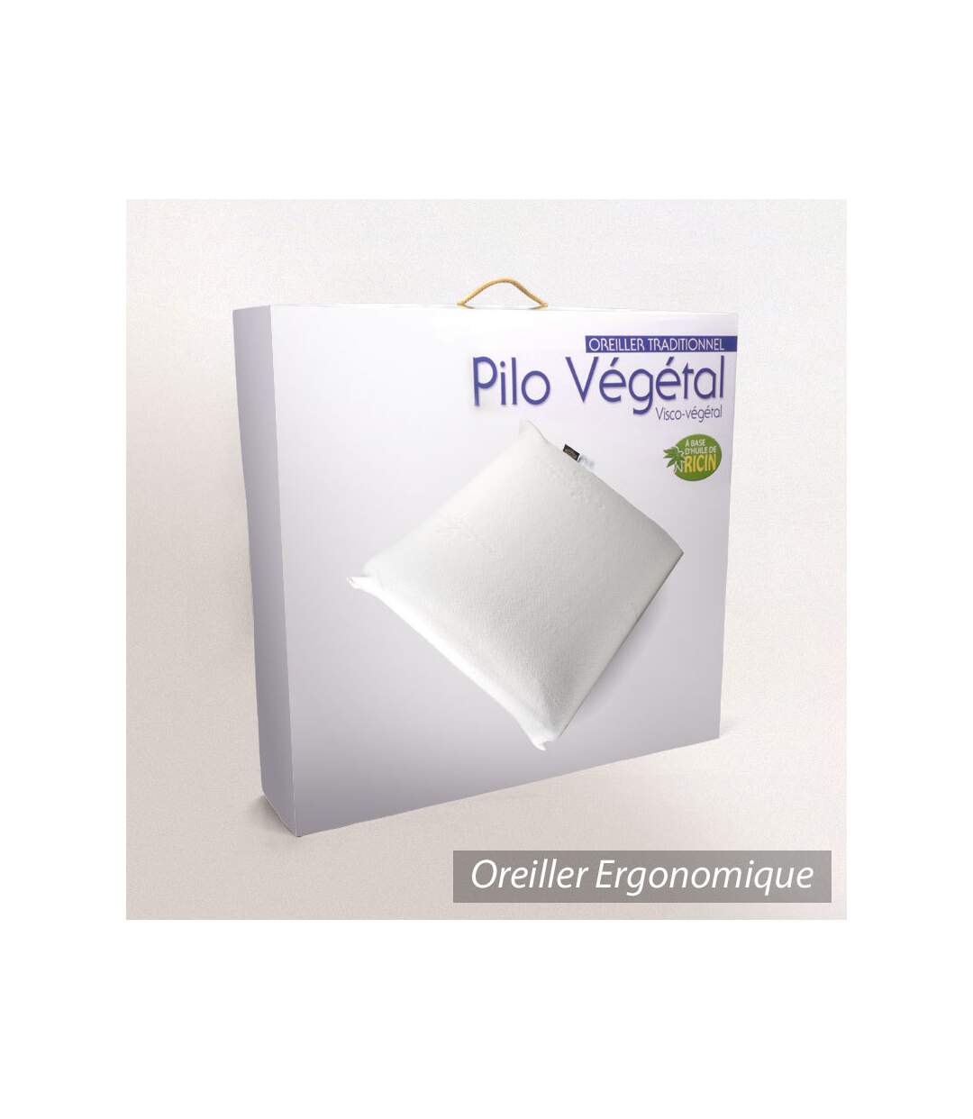 Oreiller 60x60 cm PILO Visco-végétal à mémoire de forme
