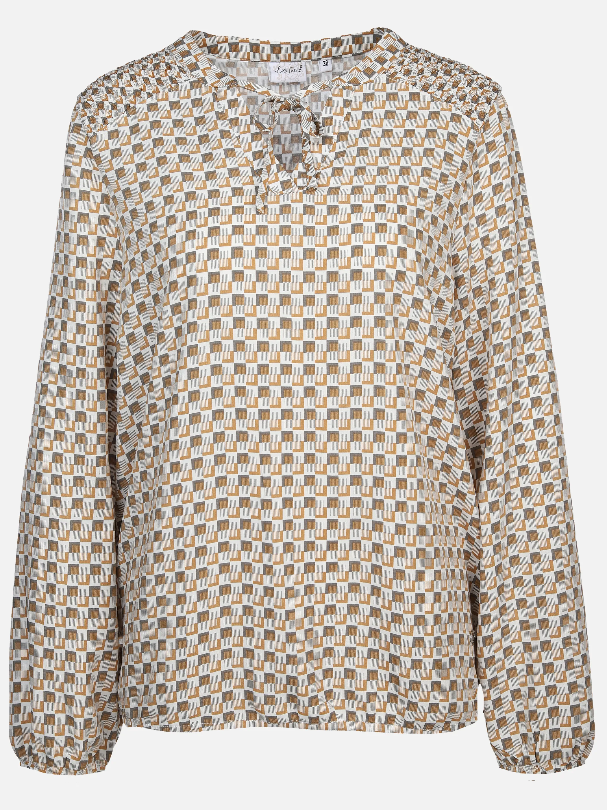Damen Blouson-Bluse mit Alloverprint