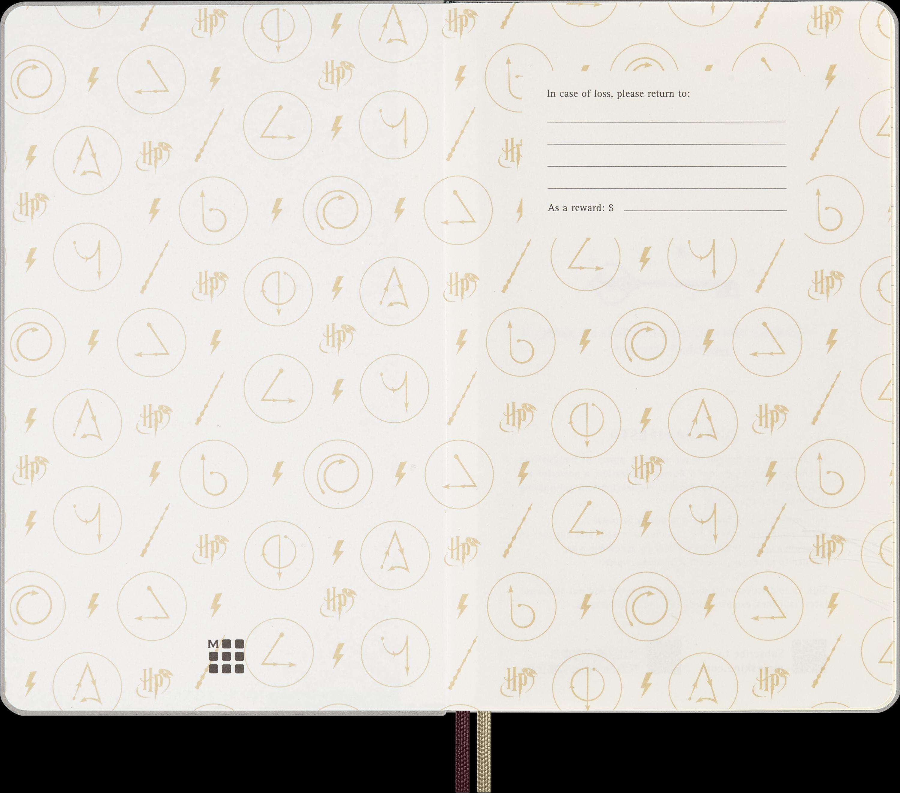 Moleskine Harry Potter Wingdarium 12 Monate Wochen Notizkalender 2025, L/A5