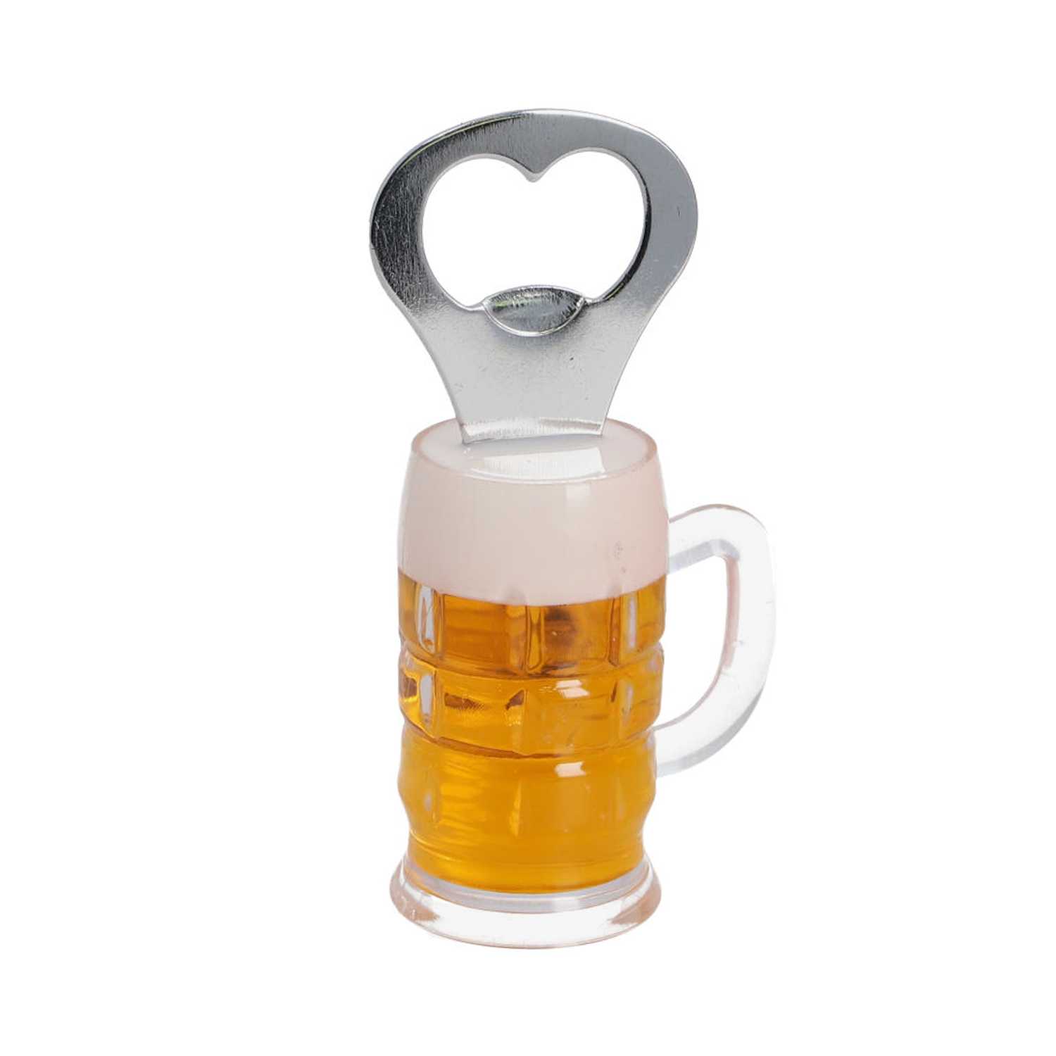Metallflaschenöffner Bierglas Magnet