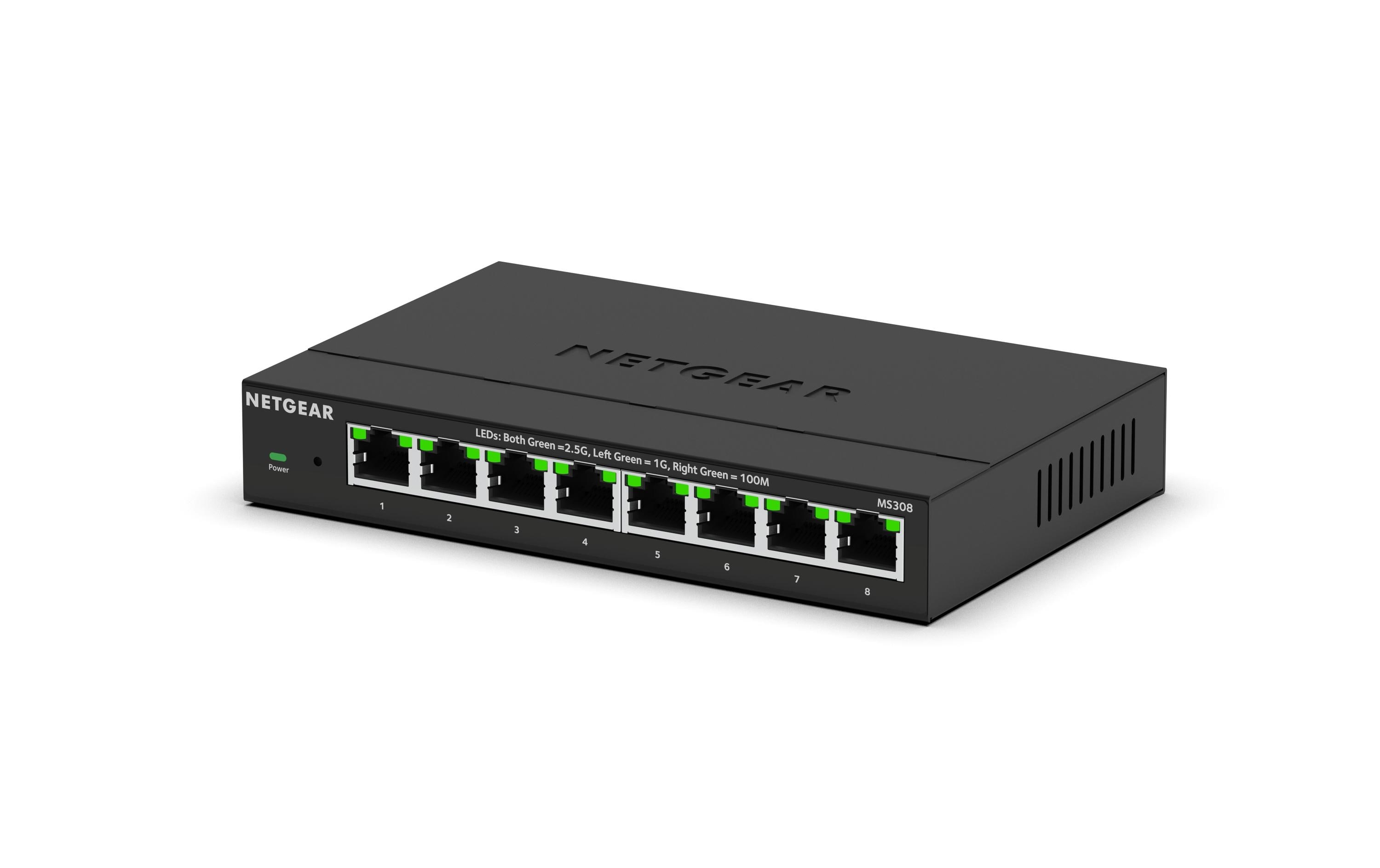 Switch MS308-100EUS 8 Port<br>NETGEAR 8 Port Multi-Gigabit 2.5G Ethernet Unmanaged Switch