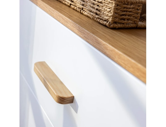 TERRE DE NUIT - Commode en bois naturel et blanc edition blanc