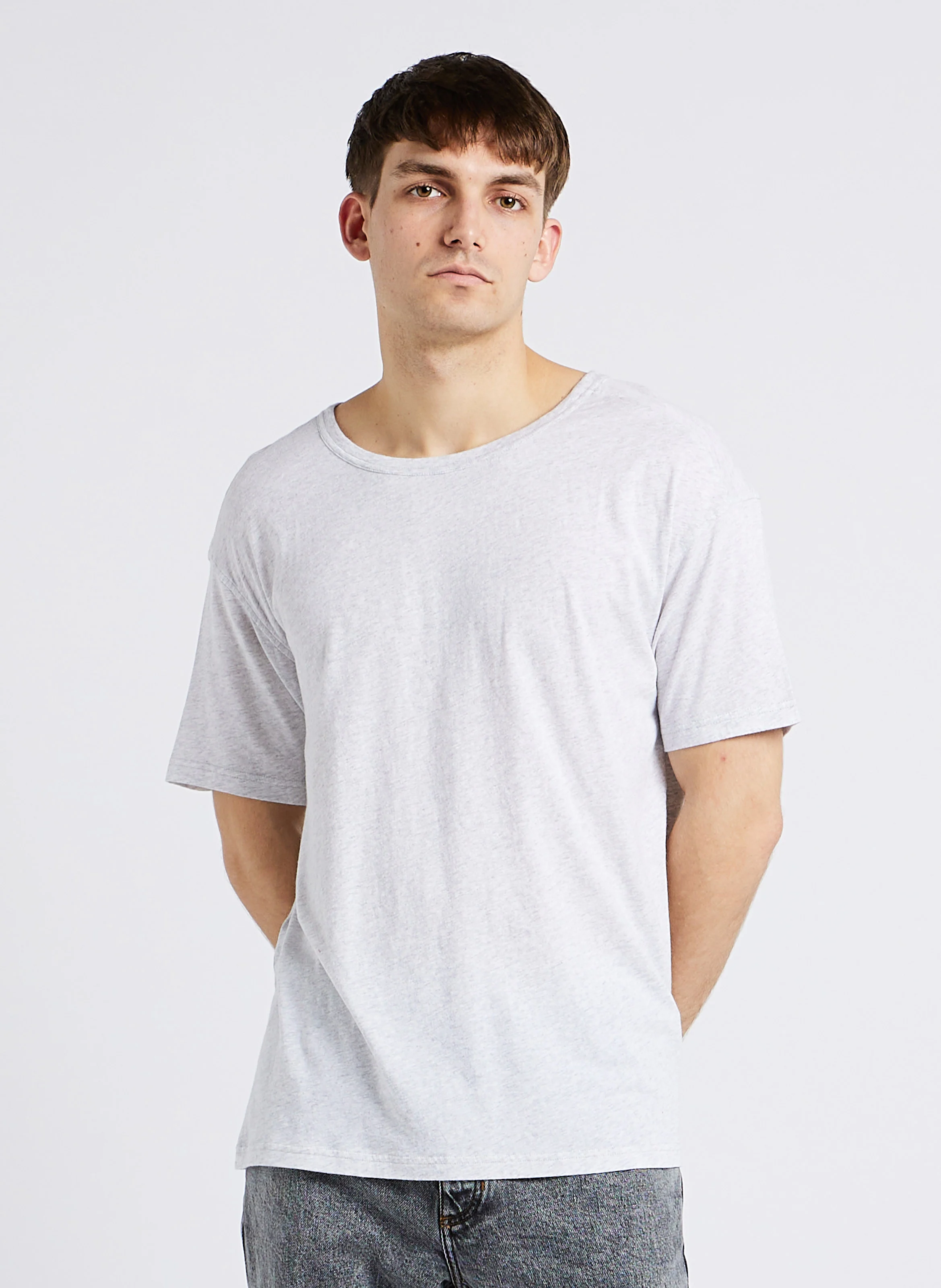 GAMIPY - Tee-shirt manches courtes chiné en coton | Gris