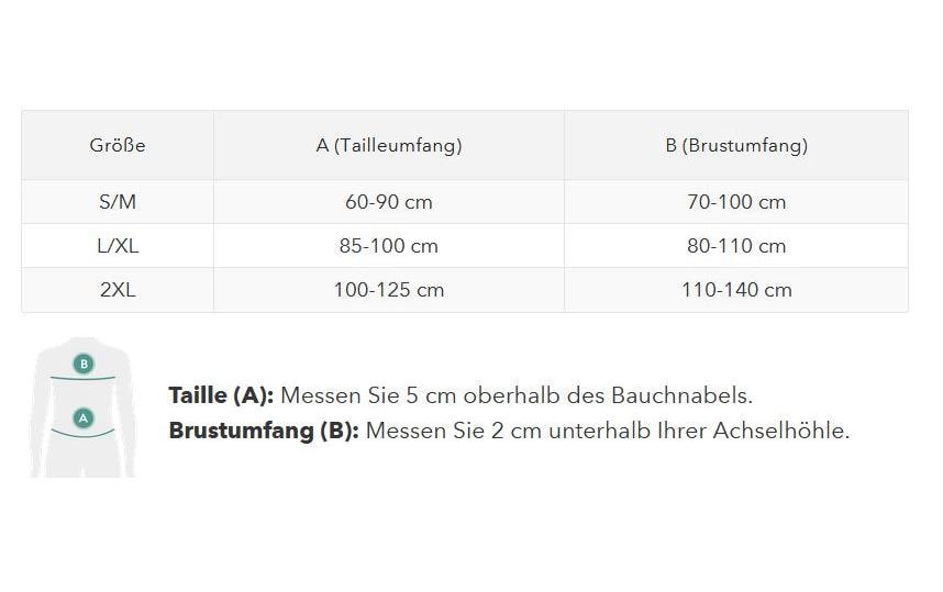 Geradehalter Premium Unisex schwarz S/MRückenstütze mit elastischen Bändern