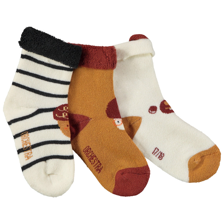 Lot de 3 paires de chaussettes motifs forêt pour bébé garçon