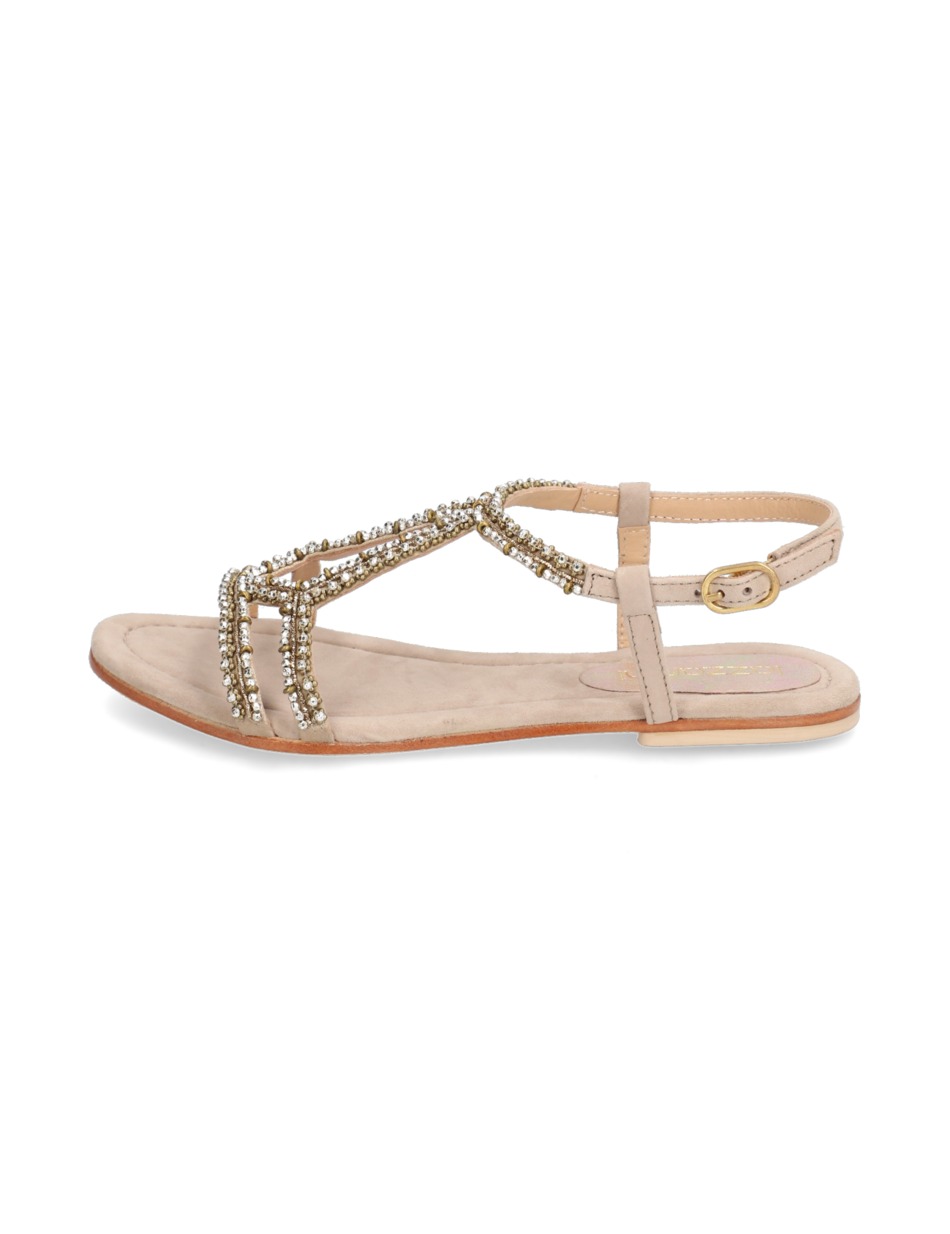 Veloursleder Sandale