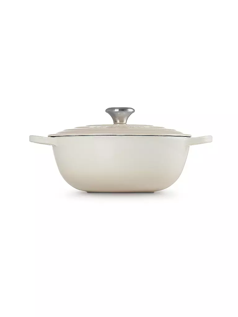 LE CREUSET Gusseisen-Bräter mit Deckel 26cm LA MARMITE SIGNATURE Meringue creme