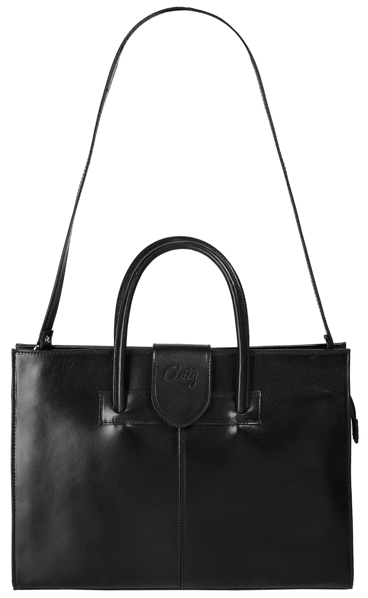 Cluty Henkeltasche echt Leder, Made in Italy