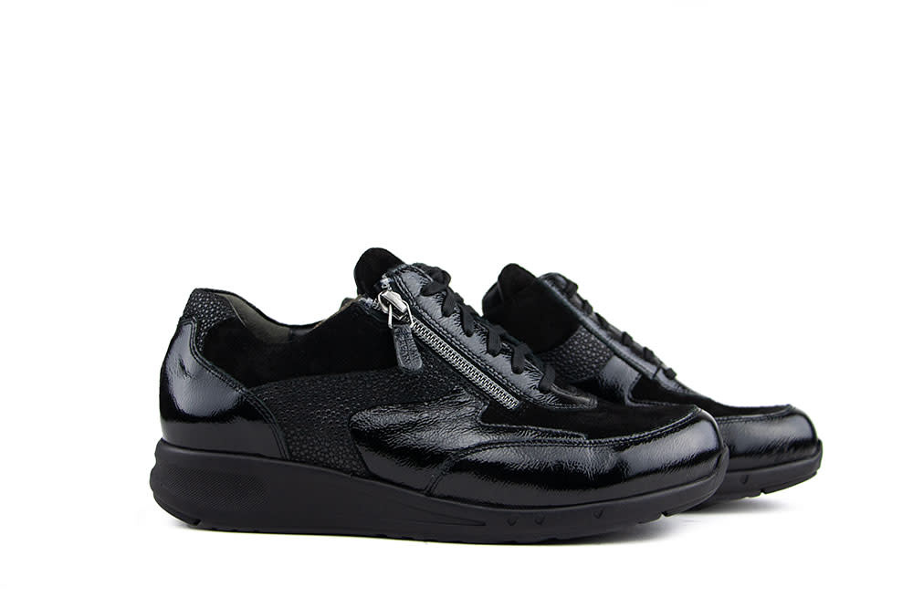 Durea Sneaker Zwart Lak Suède K