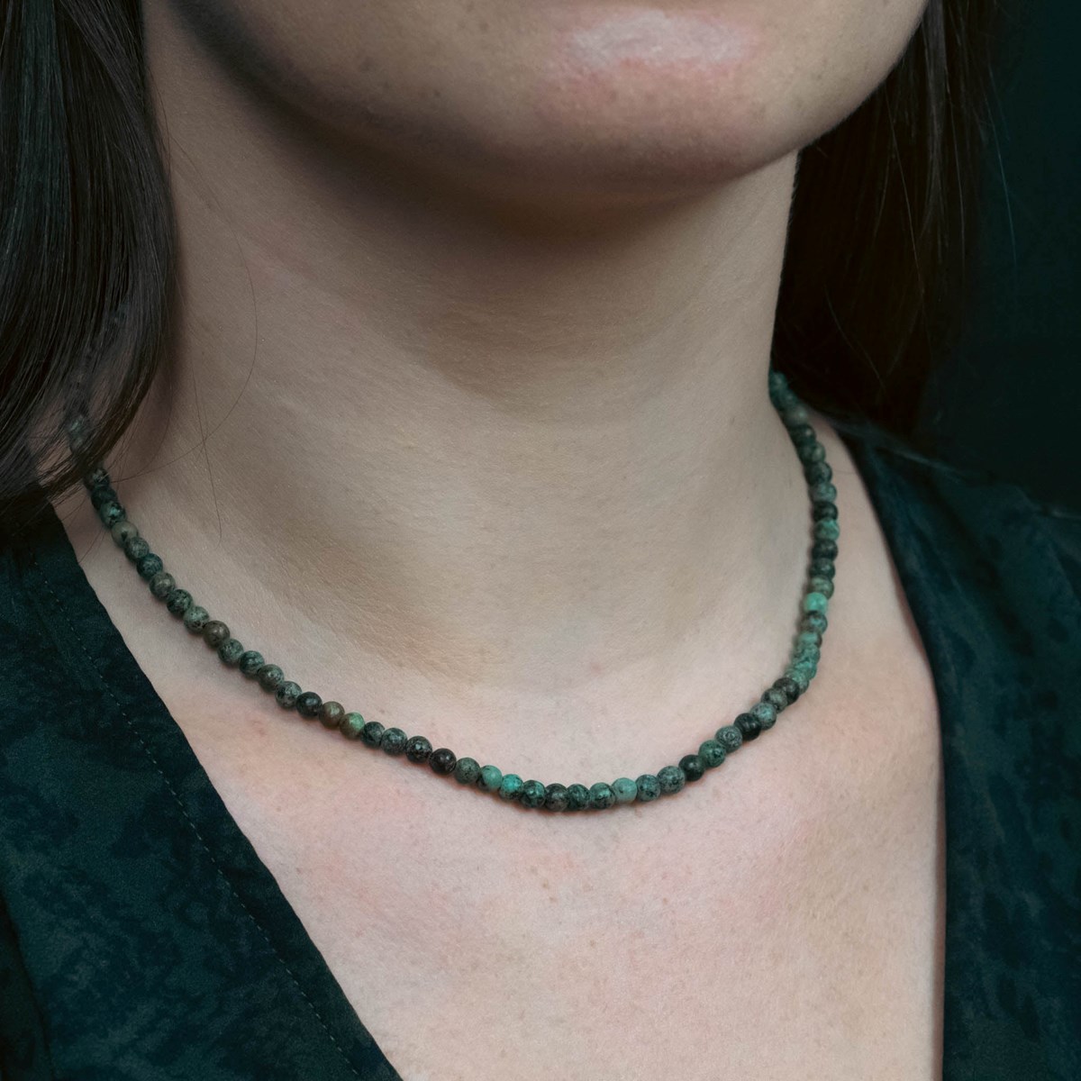 Collier Serena en pierres Turquoise Africain