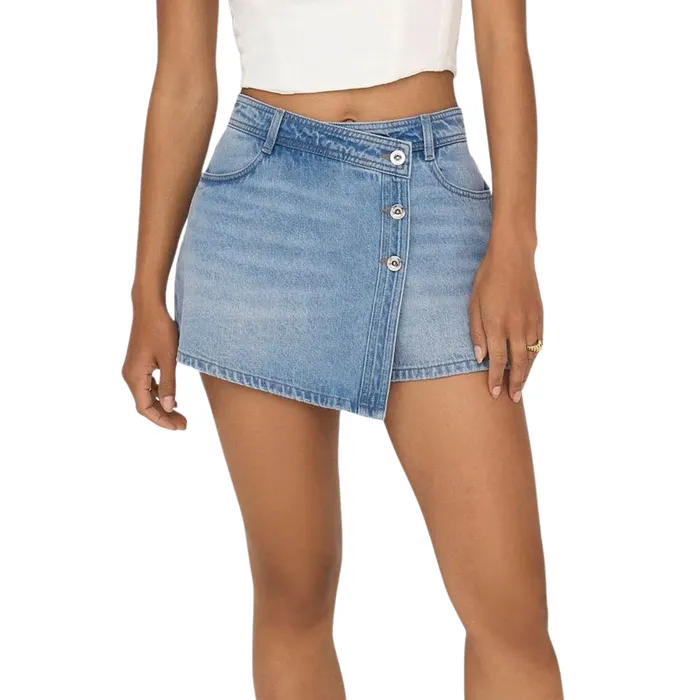 Only Lesly Denim Wrap Skort Dames