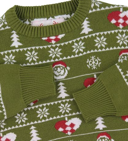 Jule-Sweaters Bluse - Den Stilede Julesweater -  Grøn