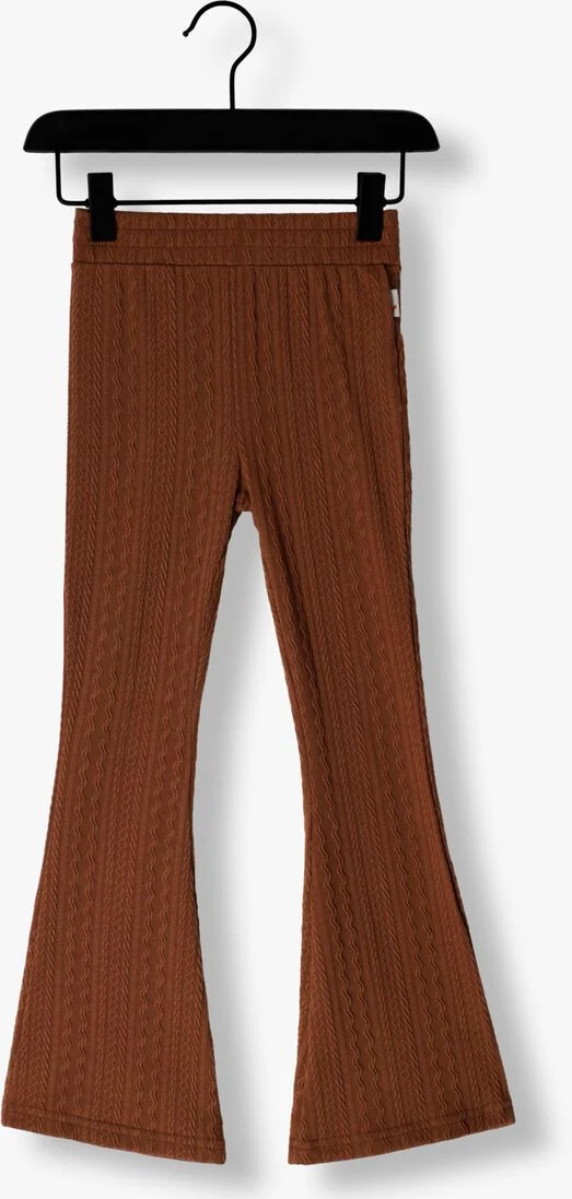 MOODSTREET bruine moodstreet flared broek knitted flare pant