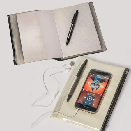 Macma Schreibset bestehend aus Touchpen Kugelschreiber und Notizbuch A5 mit PVC Umschlag