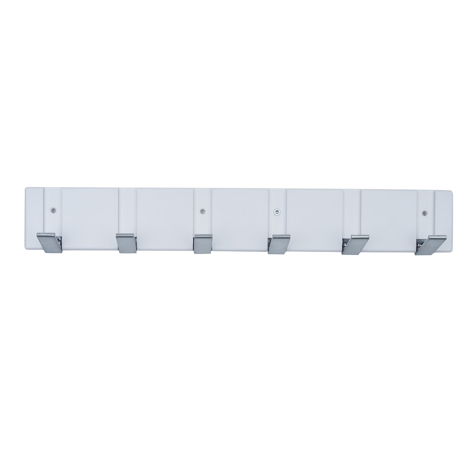 Garderobenleiste - weiß-verchromt - 6 Haken