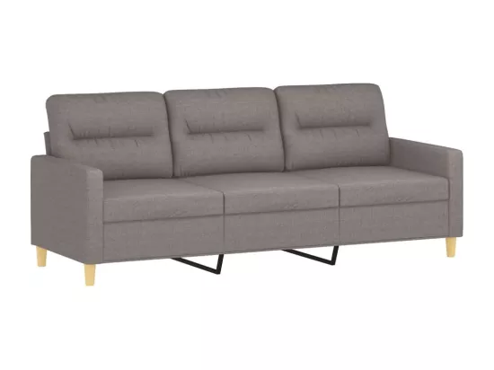 Ensemble de canapés 2 pcs avec coussins Taupe Tissu