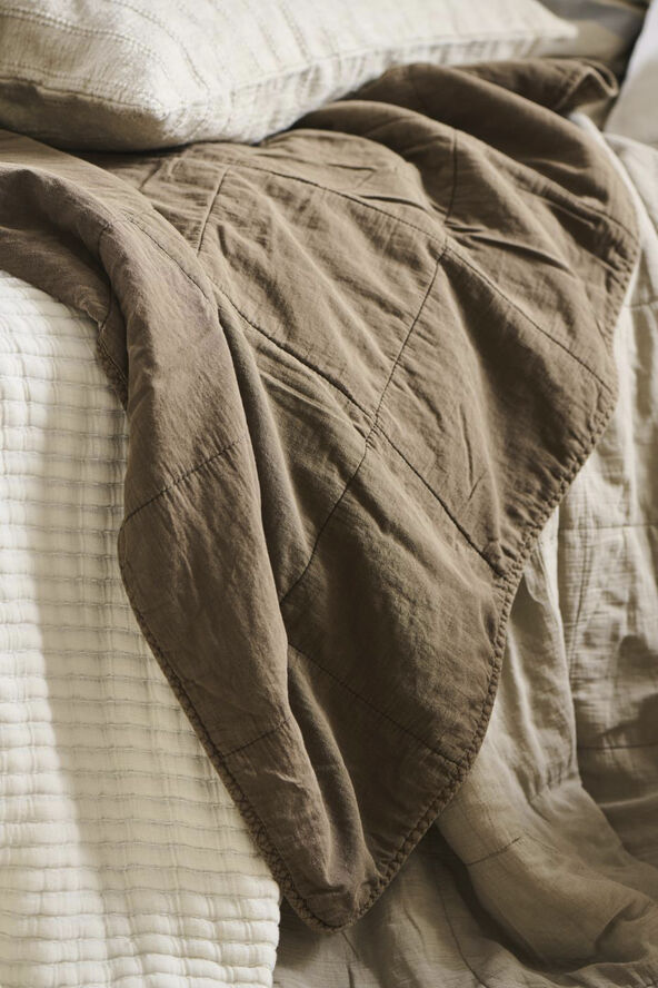 Ib Laursen Vintage quilt chocolate Brun