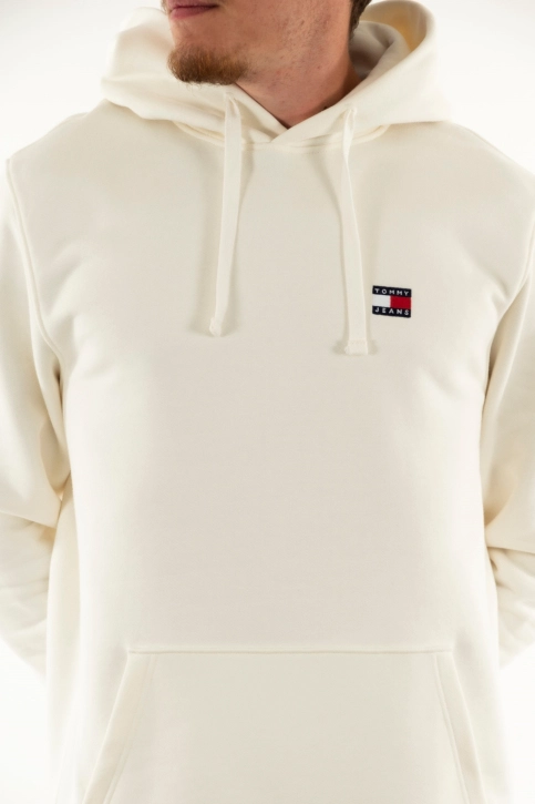 Sweat tommy jeans reg badge ybh ancient white